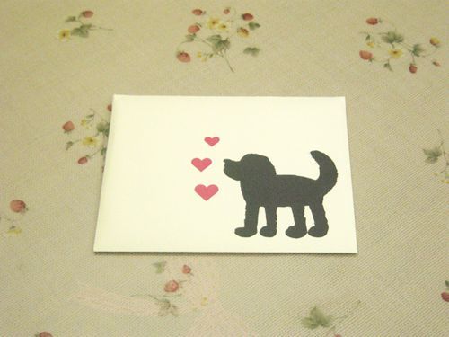 画像: 【デザイン】グリーティングカード犬（カード＆封筒）