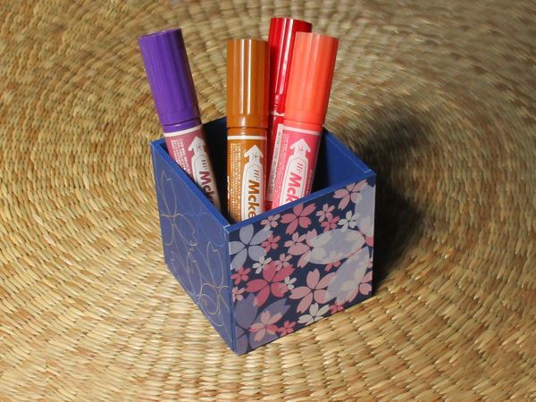 画像: 【DIY】桜のペン立て（ブルー）